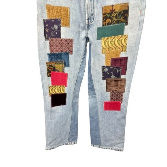 RE/DONE | Levi's 70s Loose Flare INDIGO PATCH Jeans Size 26 - Picture 7 of 16